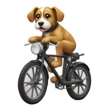 Dog on bike  sticker