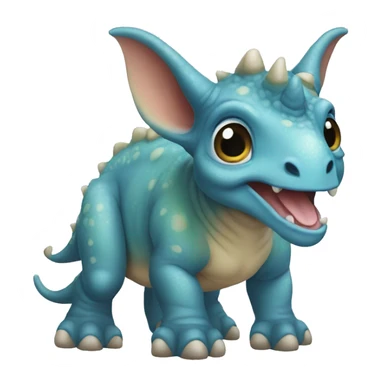 Baby triceratops blue eyes sticker