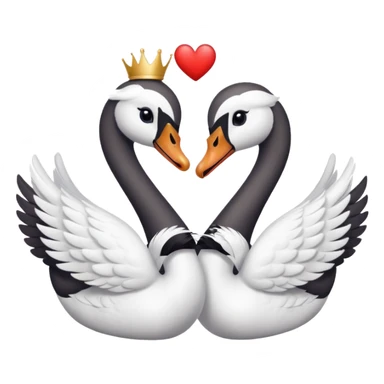Two swan making a heart 💗 a girl swan  and a boy swan  sticker