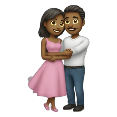 Amoureux qui s'embrasse sticker