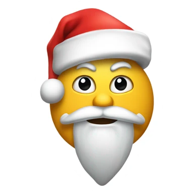 Mean mug emoji with Santa hat  sticker