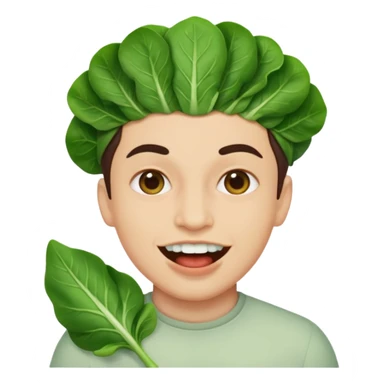 Person with spinach in their teeth. sticker