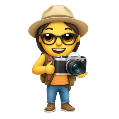 Cute tourist taking pics sticker