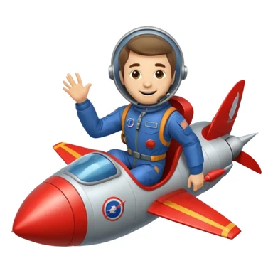 Man ride rocket sticker