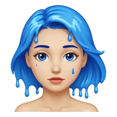 Woman  blue splashed sticker