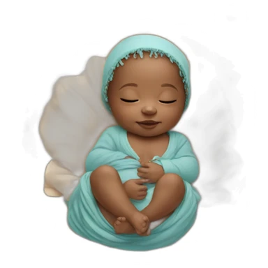 newborn in boho style sticker