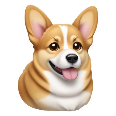 corgie with floppy ears sticker