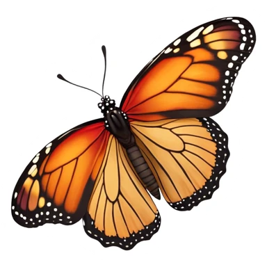Cinematic Realistic Cute Yawning monarch Butterfly Portrait Emoji, Head tilted slightly with a dramatic, wide-open yawn, showcasing soft, downy ruby wings with gentle droop and half-closed, drowsy eyes rendered in exquisite natural detail, high shine, relaxed yet expressive, styled with a dash of delicate floral charm, soft glowing outline, capturing the essence of a sleepy yet affectionate red butterfly that appears ready to rest its vibrant wings in quiet slumber! sticker