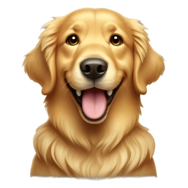golden retriever with a big smile sticker