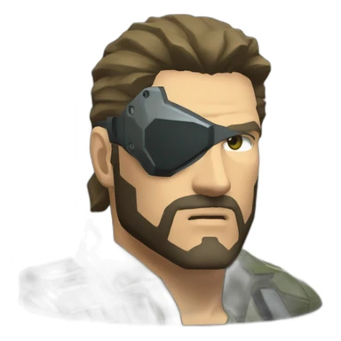 Metalgear bigboss con parche en el ojo sticker