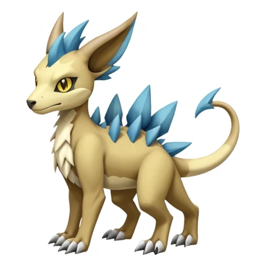 Manectric-Luxray-Cubone-Marowak-Draco-Fakémon-hybrid-creature (full body), 4 legs sticker