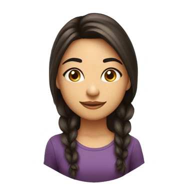 Mulher morena gordinha cabelo liso no ombro olhos pretos sorriso largo bochechuda  sticker