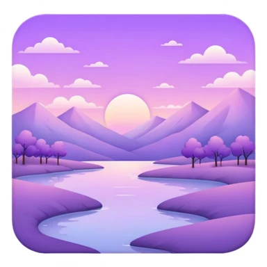 Purple pastel scenery  sticker