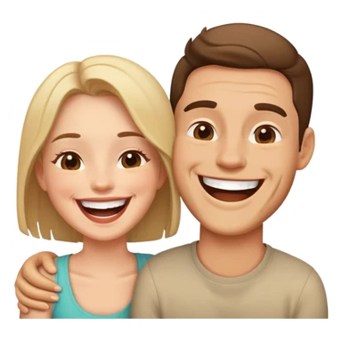 couple laughing together sticker