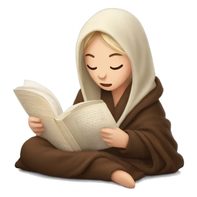 White Girl reading a book under a blanket with coffee in her hands sticker