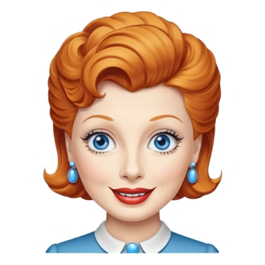 Lucille Ball with blue eyes sticker