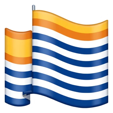 A flag whit darkblue, blue, white, yellow and orange and has 5 stripes white in the middle, blue in next to white left, yellow next to white right, orange next to yellow right, dark blue next to blue left💙🩵🤍💛🧡 sticker
