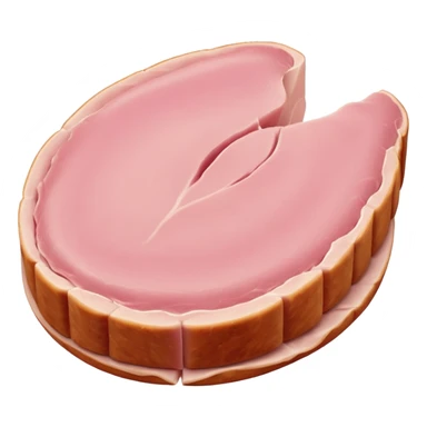 realistic raw turkey breast cutlet, thin, pale pink, smooth grain, translucent edges, fresh, moist, irregular shape, flat or gently folded, no plate, packaging, or faces, clean 3D, soft lighting, transparent background, emoji scale sticker