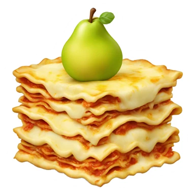 lasagna with pear sticker