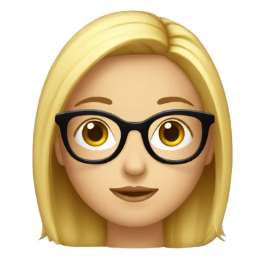 fille énervée avec des lunettes qui lis un livre sticker