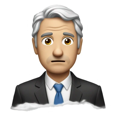 cynical man with far-fetched hopes aout the climate crisis sticker