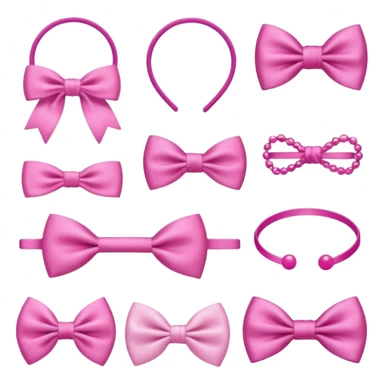Pink Hair accessories sticker