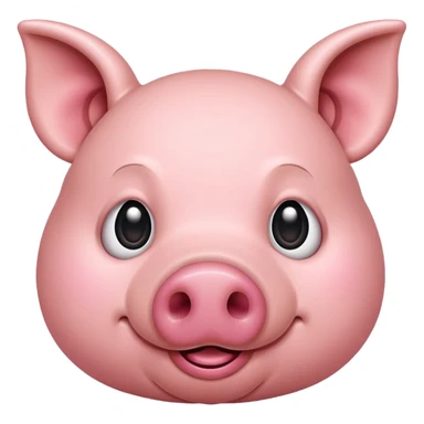 Pig with big nose sticking out  sticker