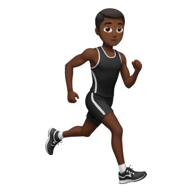 make a short runner in black outfit sticker