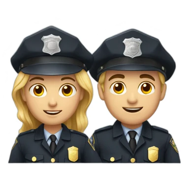 couple policier et criminelle sticker