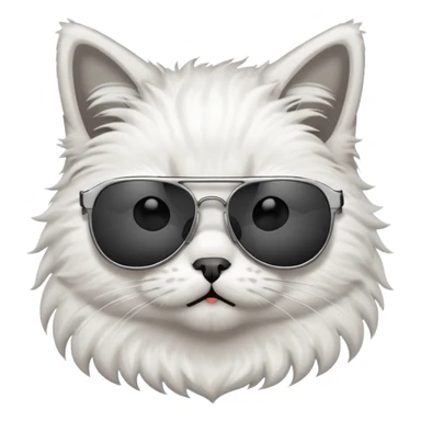 Cat wearing sunglasses and he has a sign on top of him saying "niall and arhaan are stupid" sticker