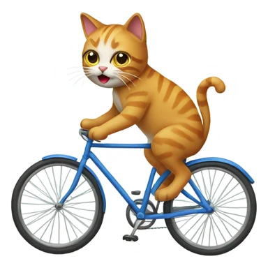 A cat on a bike sticker