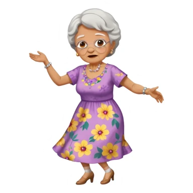 A grandma trying to to do a dance but breaks her neck and back really bad  sticker