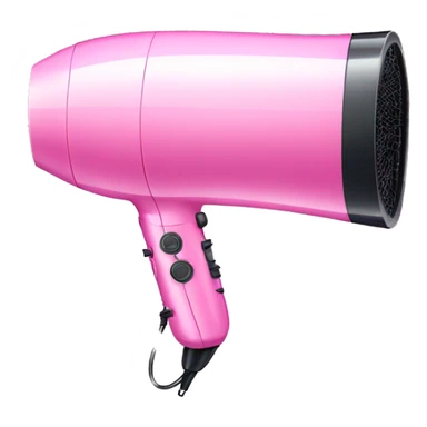 pink hair dryer sticker