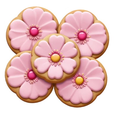 Cherry blossom shaped of a cookie sticker
