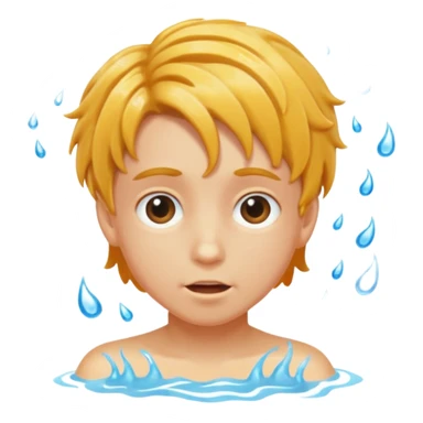 A boy giving herself a swirley sticker