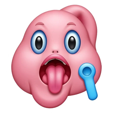 tongue out with a blue tick on it sticker