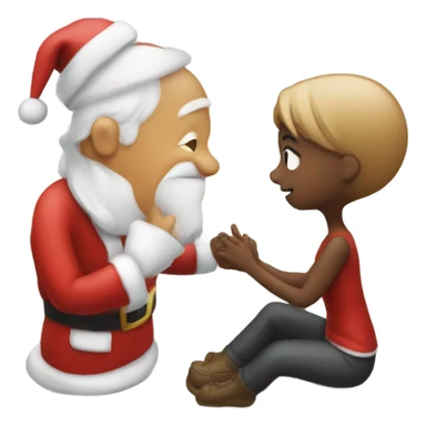 "Woman tipping hand" emoji with Santa  sticker