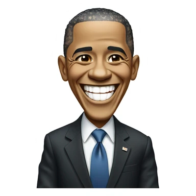 Barack obama laughing sticker