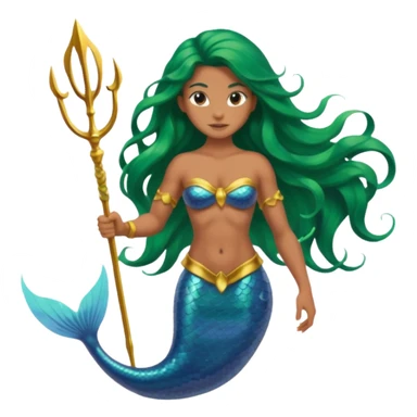 Mermaid with Trident – Warrior mermaid with weapon sticker