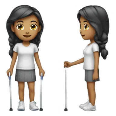 girl-with-one-crutch sticker