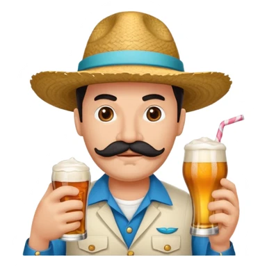 Genérame un camarón con tu tarro en mano de cerveza moderna, asomándose or un costado con cara de curiosidad  sticker