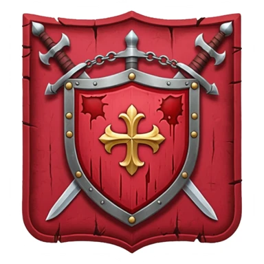 brasão sangrando medieval rosa de sangue vermelha sticker