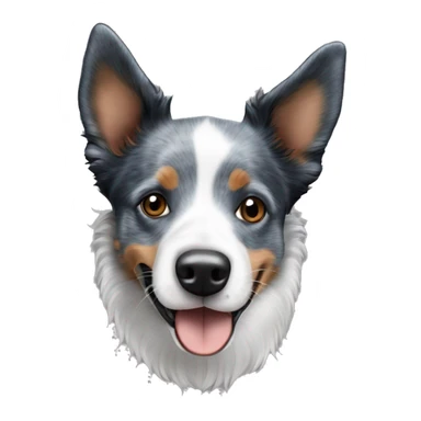 cachorro blue heeler misturado com border collie com manchinhas sticker