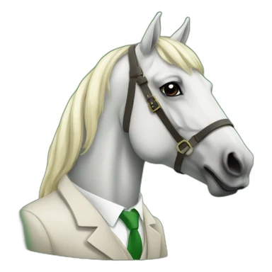 a horse wearing a government suit for ireland sticker