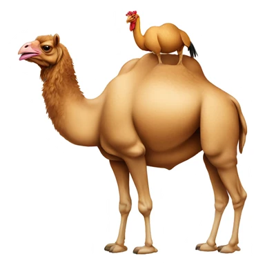 A hen over a camel sticker