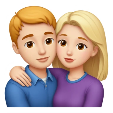 Hugging and kissing sticker