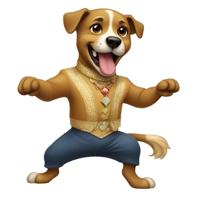 Perro bailando sevillanas sticker