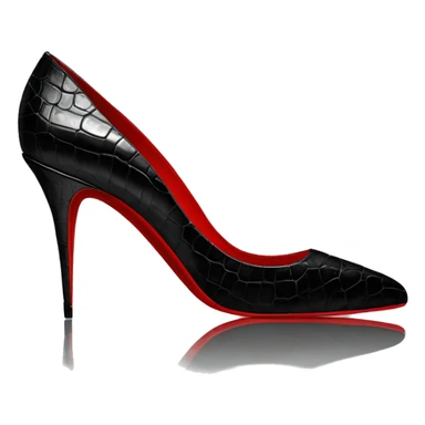louboutin black crocodile stiletto sticker