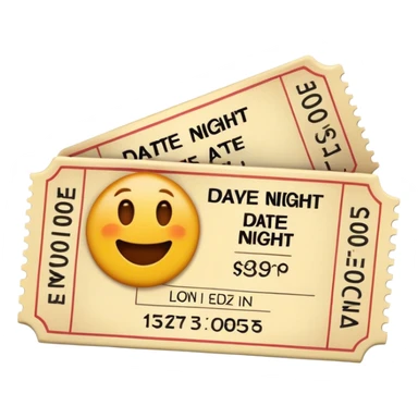date night movie ticket sticker