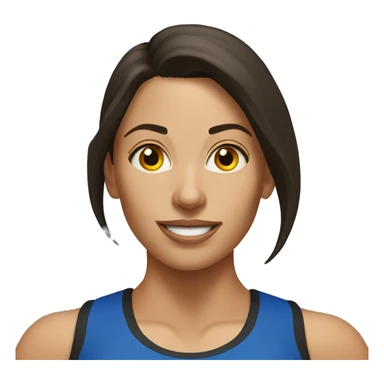 Brunette woman doing crossfit sticker